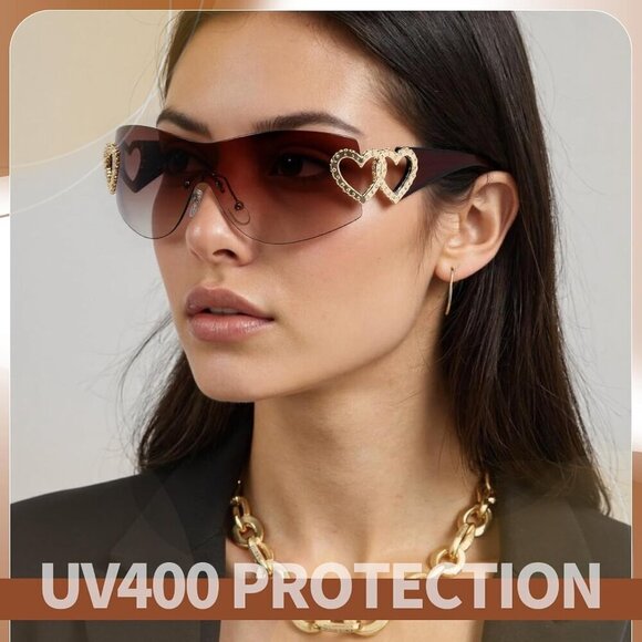 Y2K Sunglasses Women Men UV400 Wrap Retro 90s 2000s Party Accessory main image 6